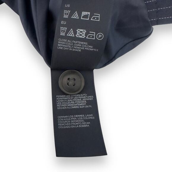 Tommy Hilfiger Women's Pinstripe Blazer 8 Navy Cotton Blend Classic Two Button - Picture 7 of 9